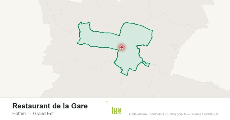 Carte de localisation : Restaurant de la Gare à Hoffen