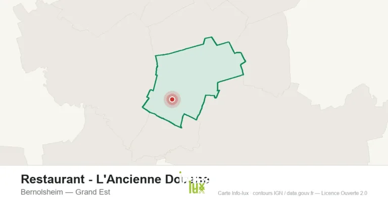 Carte de localisation : Restaurant - L'Ancienne Douane à Bernolsheim