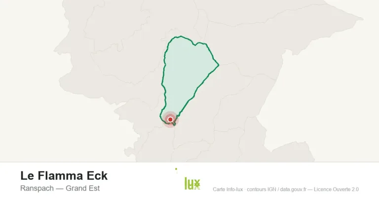 Carte de localisation : Le Flamma Eck à Ranspach