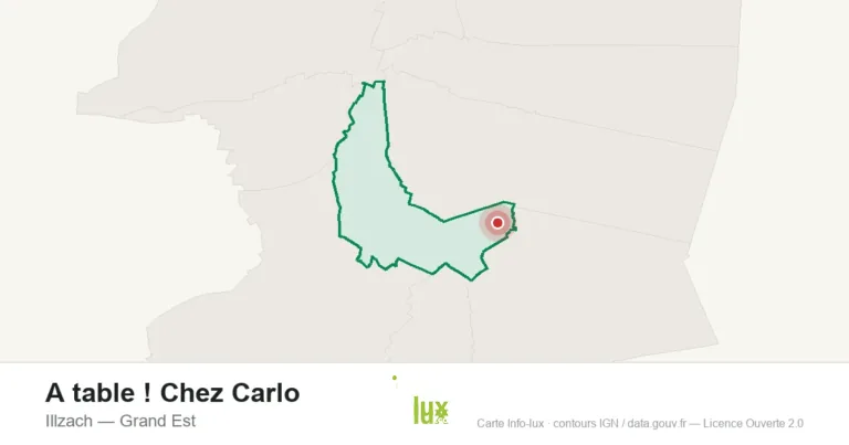 Carte de localisation : A table ! Chez Carlo à Illzach
