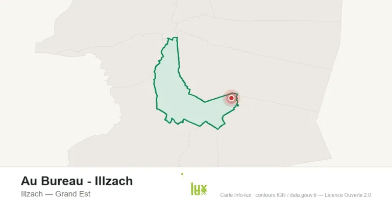 Carte de localisation : Au Bureau - Illzach à Illzach