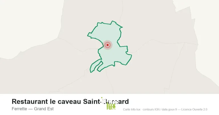 Carte de localisation : Restaurant le caveau Saint-Bernard à Ferrette