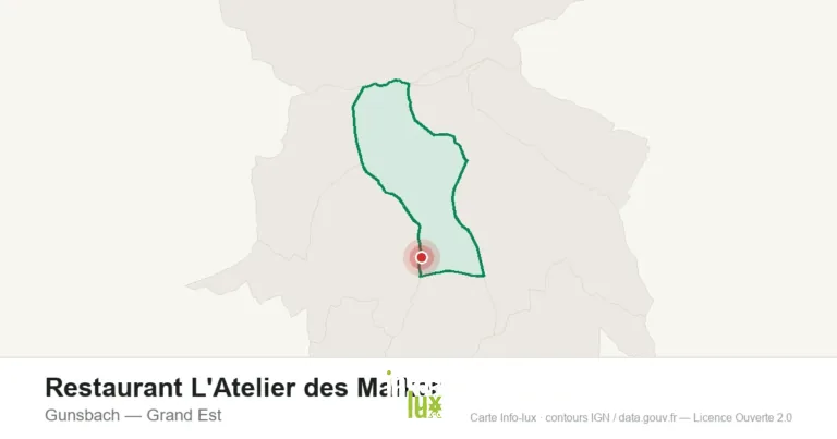 Carte de localisation : Restaurant L'Atelier des Malker à Gunsbach
