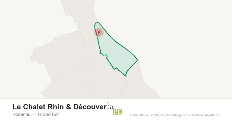 Carte de localisation : Le Chalet Rhin & Découverte à Rosenau