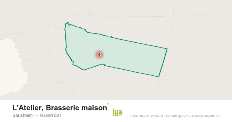 Carte de localisation : L'Atelier, Brasserie maison à Sausheim