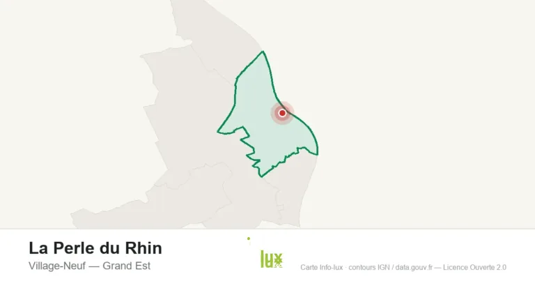 Carte de localisation : La Perle du Rhin à Village-Neuf