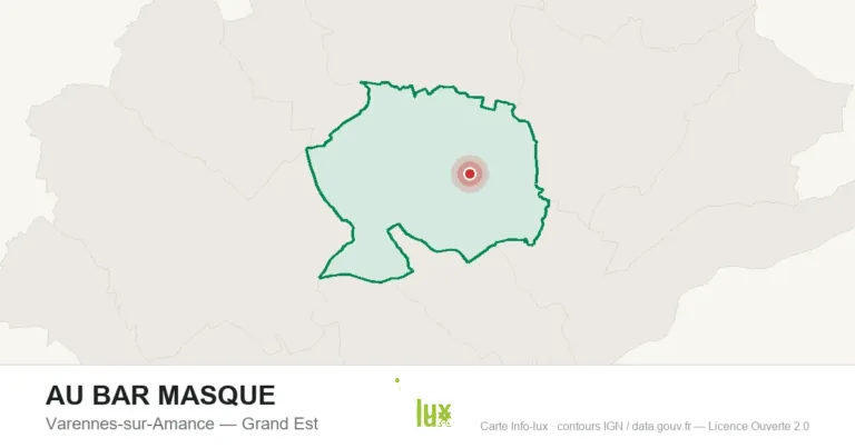 Carte de localisation : AU BAR MASQUE à Varennes-sur-Amance