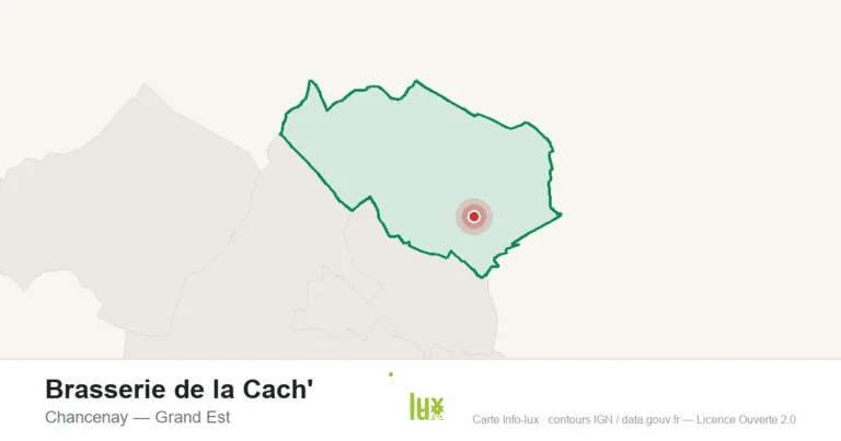 Carte de localisation : Brasserie de la Cach' à Chancenay