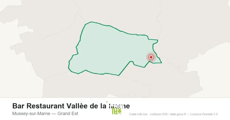 Carte de localisation : Bar Restaurant Vallèe de la Marne à Mussey-sur-Marne