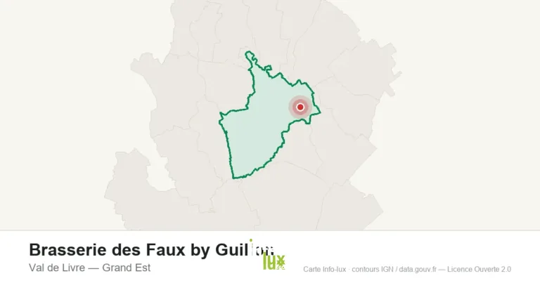 Carte de localisation : Brasserie des Faux by Guillon à Val de Livre