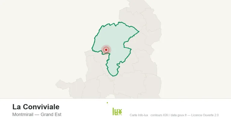 Carte de localisation : La Conviviale à Montmirail