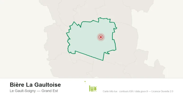 Carte de localisation : Bière La Gaultoise à Le Gault-Soigny