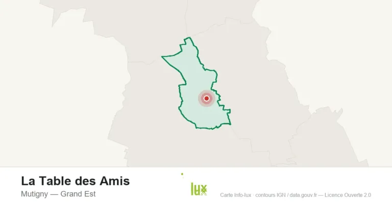 Carte de localisation : La Table des Amis à Mutigny