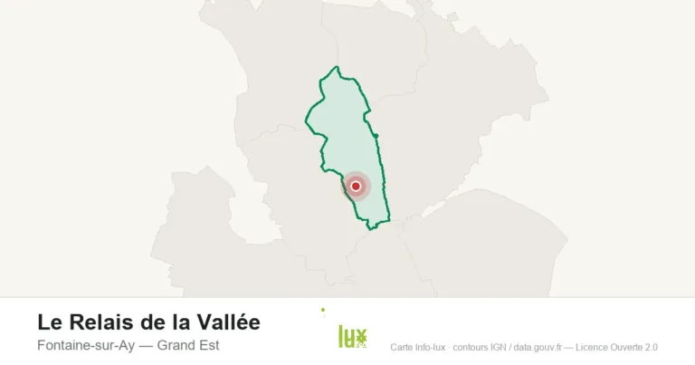 Carte de localisation : Le Relais de la Vallée à Fontaine-sur-Ay