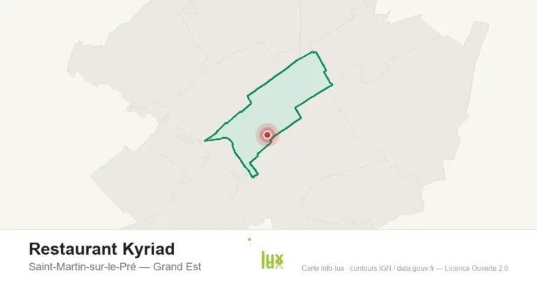Carte de localisation : Restaurant Kyriad à Saint-Martin-sur-le-Pré