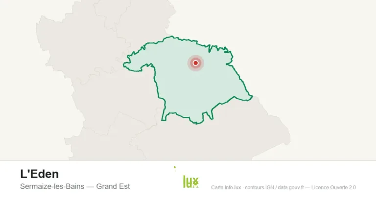 Carte de localisation : L'Eden à Sermaize-les-Bains