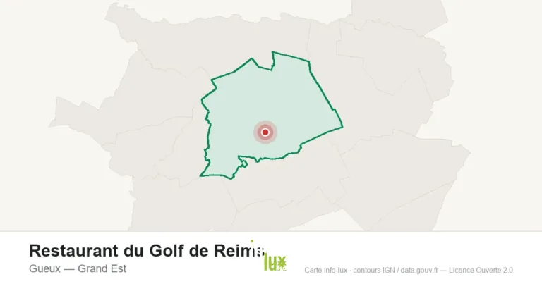 Carte de localisation : Restaurant du Golf de Reims à Gueux