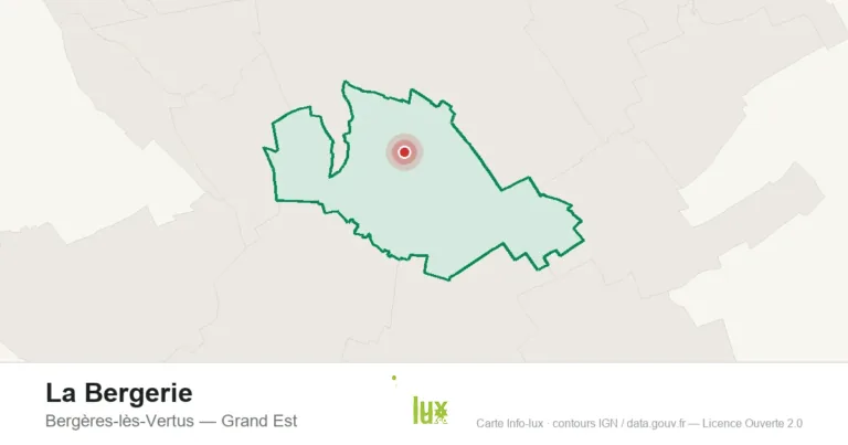 Carte de localisation : La Bergerie à Bergères-lès-Vertus