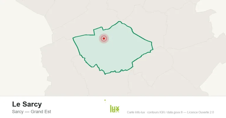 Carte de localisation : Le Sarcy à Sarcy