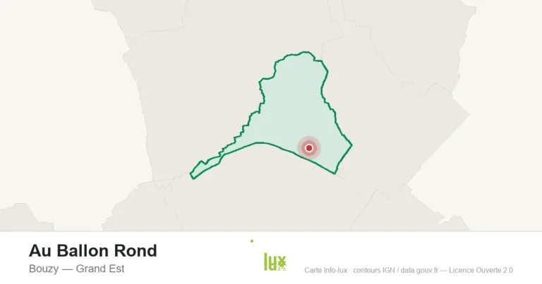 Carte de localisation : Au Ballon Rond à Bouzy