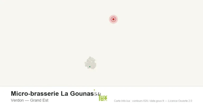Carte de localisation : Micro-brasserie La Gounasse à Verdon