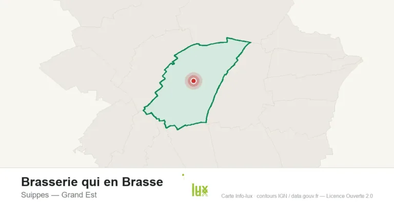 Carte de localisation : Brasserie qui en Brasse à Suippes