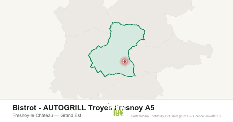 Carte de localisation : Bistrot - AUTOGRILL Troyes Fresnoy A5 à Fresnoy-le-Château