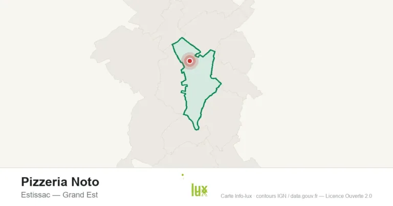Carte de localisation : Pizzeria Noto à Estissac