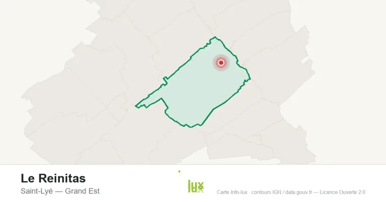 Carte de localisation : Le Reinitas à Saint-Lyé