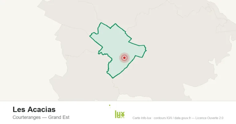 Carte de localisation : Les Acacias à Courteranges