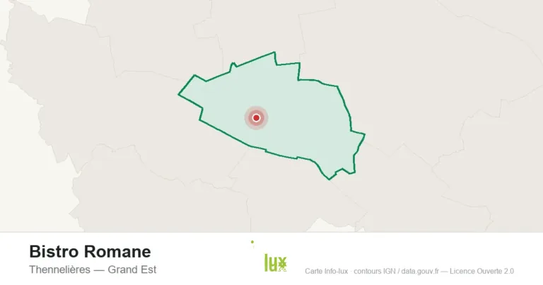 Carte de localisation : Bistro Romane à Thennelières