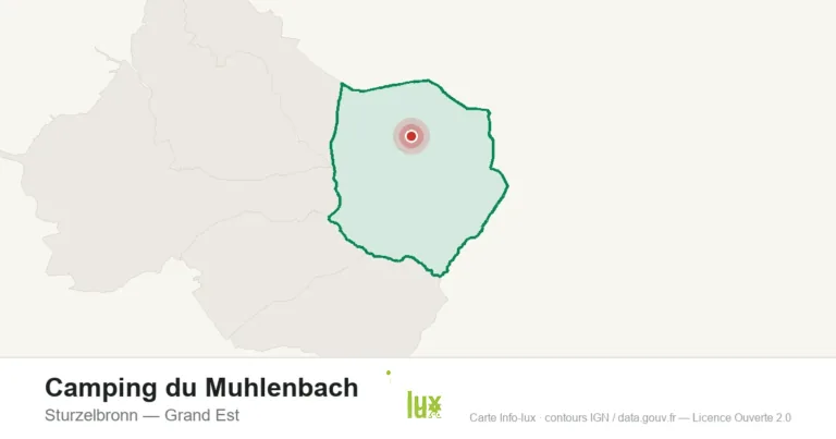 Carte de localisation : Camping du Muhlenbach à Sturzelbronn