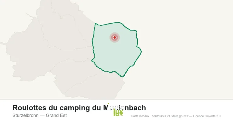 Carte de localisation : Roulottes du camping du Muhlenbach à Sturzelbronn