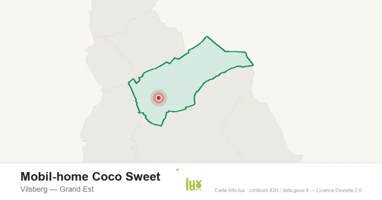 Carte de localisation : Mobil-home Coco Sweet à Vilsberg