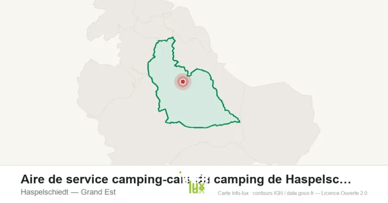 Carte de localisation : Aire de service camping-cars du camping de Haspelschiedt à Haspelschie à Haspelschiedt