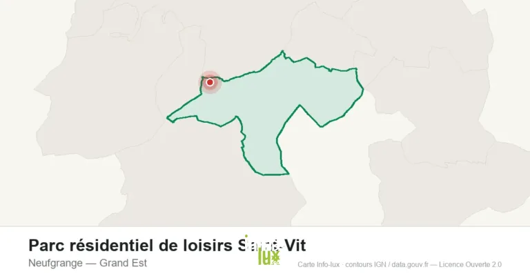 Carte de localisation : Parc résidentiel de loisirs Saint-Vit à Neufgrange