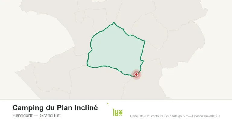 Carte de localisation : Camping du Plan Incliné à Henridorff