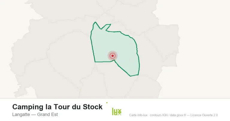 Carte de localisation : Camping la Tour du Stock à Langatte