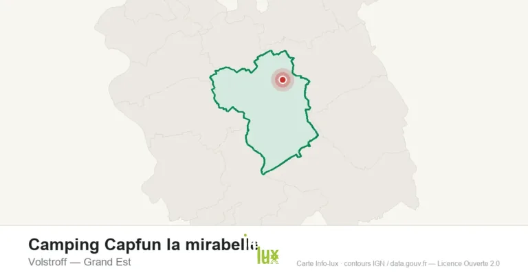 Carte de localisation : Camping Capfun la mirabelle à Volstroff