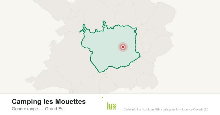 Carte de localisation : Camping les Mouettes à Gondrexange