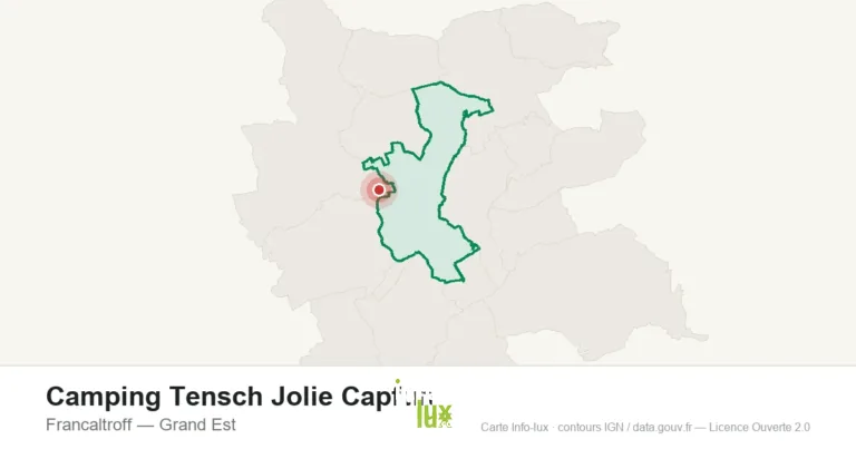 Carte de localisation : Camping Tensch Jolie Capfun à Francaltroff