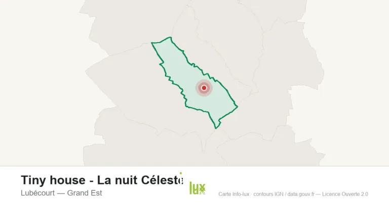 Carte de localisation : Tiny house - La nuit Céleste à Lubécourt