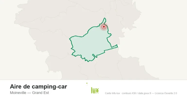 Carte de localisation : Aire de camping-car à Moineville