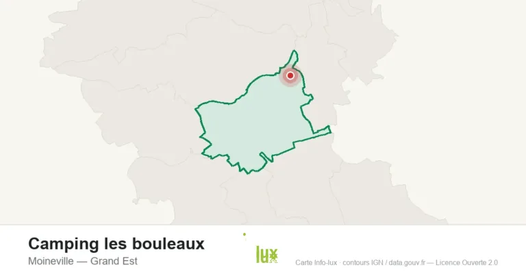 Carte de localisation : Camping les bouleaux à Moineville
