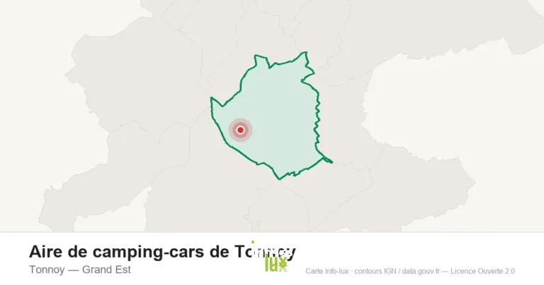 Carte de localisation : Aire de camping-cars de Tonnoy à Tonnoy
