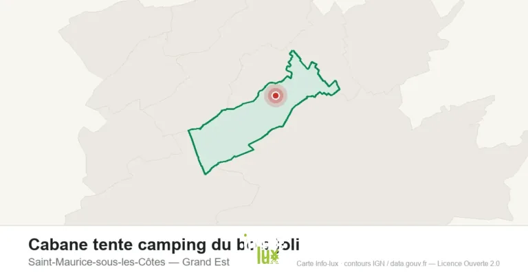 Carte de localisation : Cabane tente camping du bois joli à Saint-Maurice-sous-les-Côtes