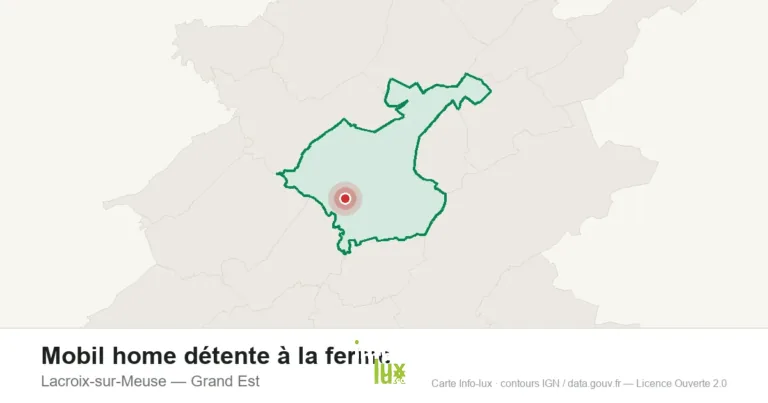 Carte de localisation : Mobil home détente à la ferme à Lacroix-sur-Meuse
