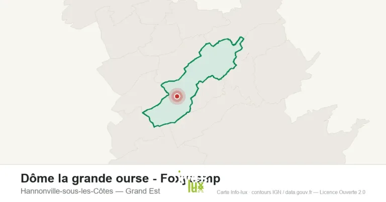 Carte de localisation : Dôme la grande ourse - Foxycamp à Hannonville-sous-les-Côtes