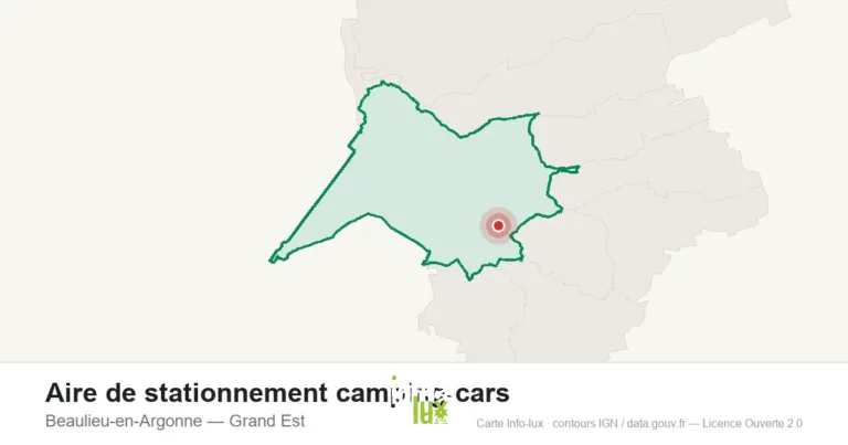 Carte de localisation : Aire de stationnement camping-cars à Beaulieu-en-Argonne