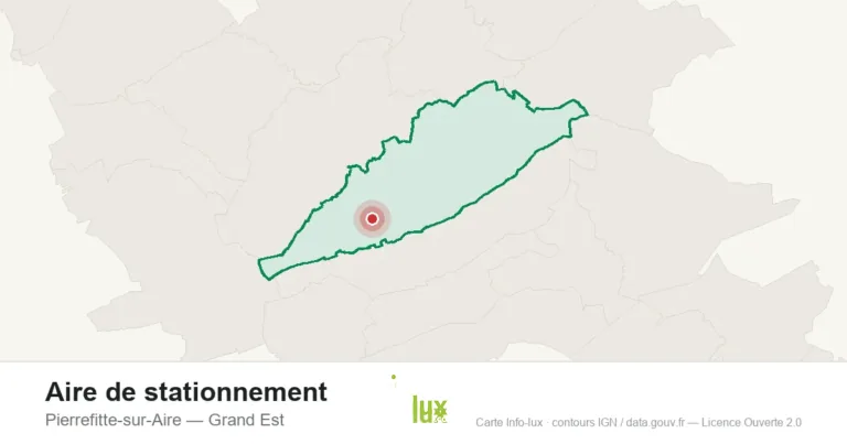 Carte de localisation : Aire de stationnement à Pierrefitte-sur-Aire